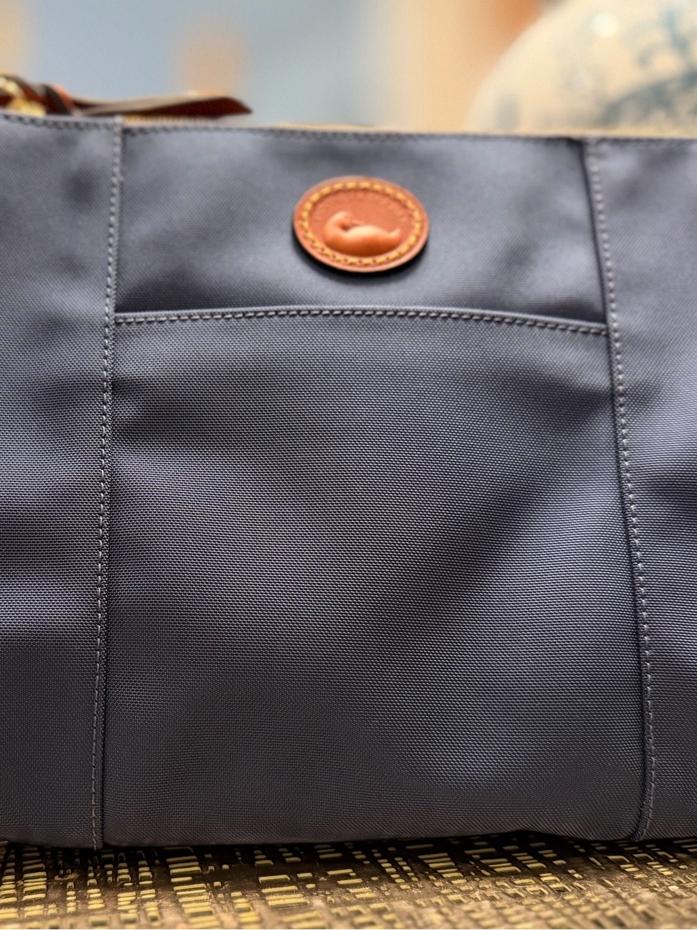Dooney & Bourke Navy and Tan Lexington Crossbody